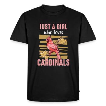 Cardinal Red Cardinal Vogel Red Cardinal - Men's Premium Organic T-Shirt - black - Front - Nico (187cm)