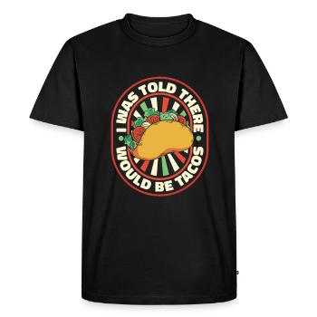 Taco Tacos Mexican Food Mexico - Men's Premium Organic T-Shirt - black - Front - Nico (187cm)