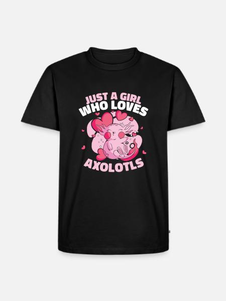 Poisson Axolotl - T-shirt Premium bio Homme - noir