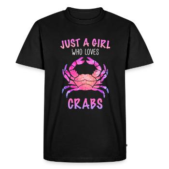Crabe Ermite Crabe Crabe Cancer - T-shirt Premium bio Homme - noir - Devant - Nico (187cm)