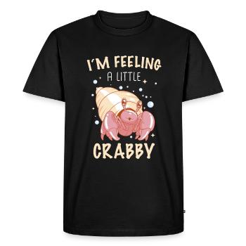 Crabe Ermite Crabe Crabe Cancer - T-shirt Premium bio Homme - noir - Devant - Nico (187cm)