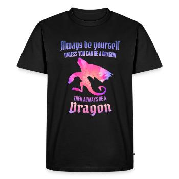 Dragon Mystique Dragon Fantaisie - T-shirt Premium bio Homme - noir - Devant - Nico (187cm)