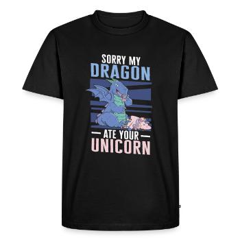 Dragon Mystique Dragon Fantaisie - T-shirt Premium bio Homme - noir - Devant - Nico (187cm)