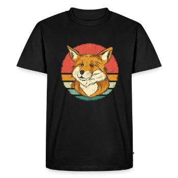 Fox Foxes Animal - Men's Premium Organic T-Shirt - black - Front - Nico (187cm)