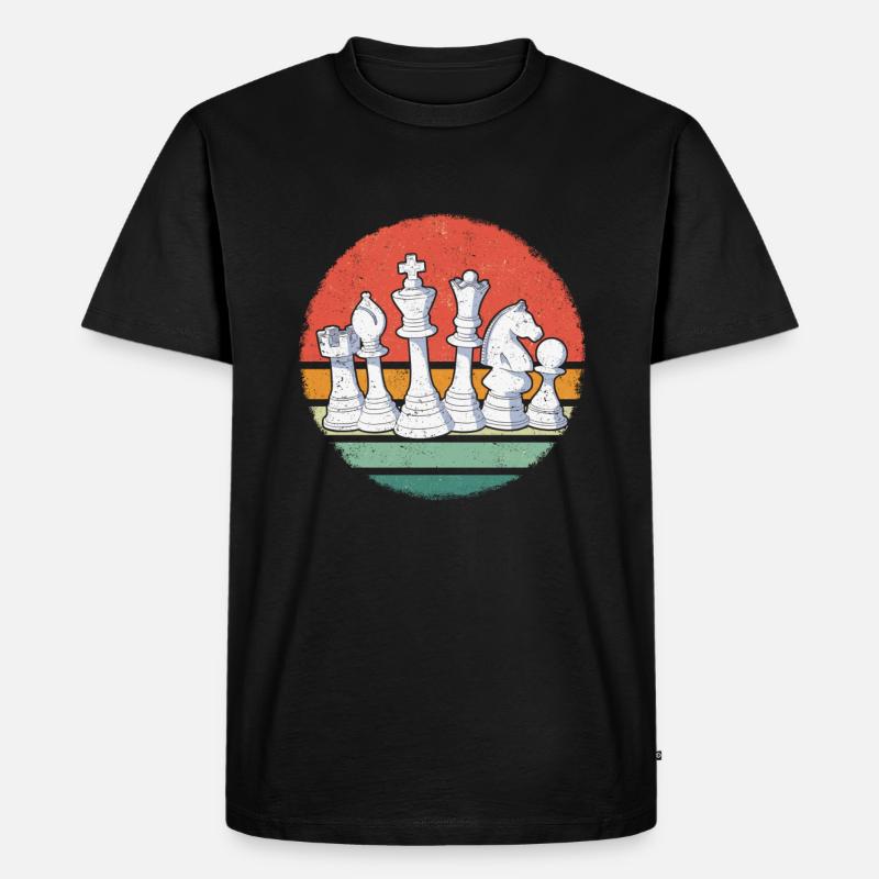 Schach Schachspieler - Männer Premium Bio T-Shirt - Schwarz
