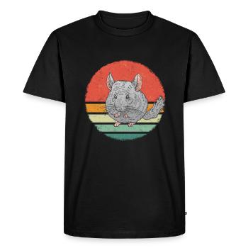 Chinchilla Souris de Chinchilla - T-shirt Premium bio Homme - noir - Devant - Nico (187cm)