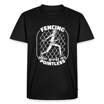 Fencing Fencer - Men's Premium Organic T-Shirt - black - Front - Nico (187cm)