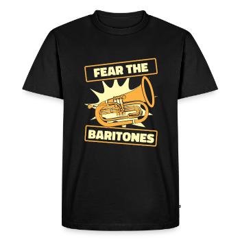 Instrument baryton Musique baryton - T-shirt Premium bio Homme - noir - Devant - Nico (187cm)