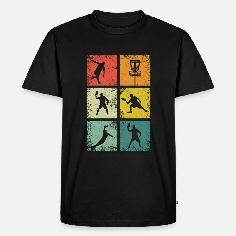 Frisbee Disc Golf - Männer Premium Bio T-Shirt - Schwarz