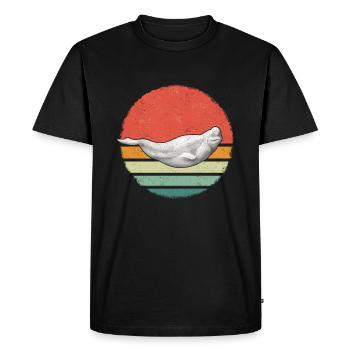 Bélugas Océan Bélugas Baleines - T-shirt Premium bio Homme - noir - Devant - Nico (187cm)