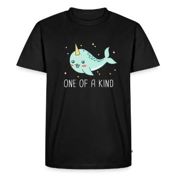 Narwhal Whale Ocean Narwhals Whales Whales - Men's Premium Organic T-Shirt - black - Front - Nico (187cm)