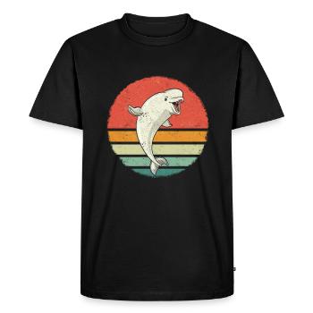 Bélugas Océan Bélugas Baleines - T-shirt Premium bio Homme - noir - Devant - Nico (187cm)
