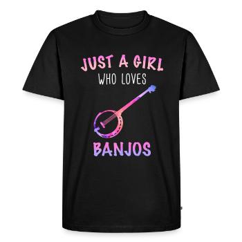 Banjo Instrument - T-shirt Premium bio Homme - noir - Devant - Nico (187cm)