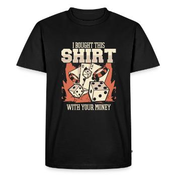 Poker Casino Texas Hold'em Poker Players - Men's Premium Organic T-Shirt - black - Front - Nico (187cm)