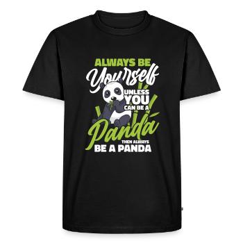 Panda Bear Panda Animal Pandas - T-shirt Premium bio Homme - noir - Devant - Nico (187cm)