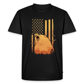 Bear Grizzly Bear Brown Bear Bears - Men's Premium Organic T-Shirt - black - Front - Nico (187cm)