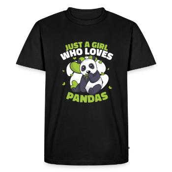 Panda Bear Panda Animal Pandas - T-shirt Premium bio Homme - noir - Devant - Nico (187cm)