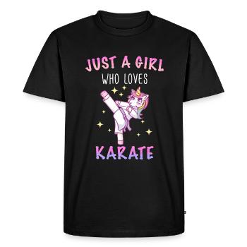 Karaté Karaté Combattant Arts Martiaux - T-shirt Premium bio Homme - noir - Devant - Nico (187cm)