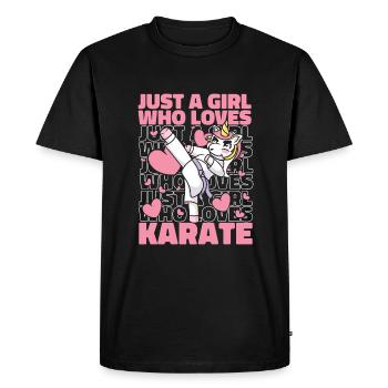 Karaté Karaté Combattant Arts Martiaux - T-shirt Premium bio Homme - noir - Devant - Nico (187cm)