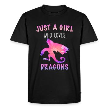 Dragon Mystique Dragon Fantaisie - T-shirt Premium bio Homme - noir - Devant - Nico (187cm)
