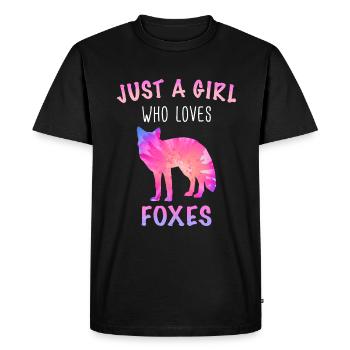 Fox Foxes Animal - Men's Premium Organic T-Shirt - black - Front - Nico (187cm)