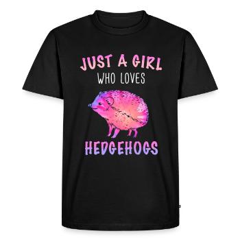 Hérisson Épineux Animal Hérisson - T-shirt Premium bio Homme - noir - Devant - Nico (187cm)