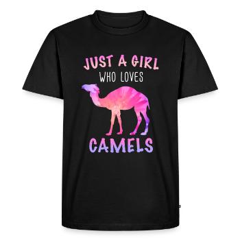 Camel Desert Camels Egypt - Men's Premium Organic T-Shirt - black - Front - Nico (187cm)