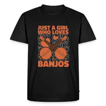 Banjo Instrument - T-shirt Premium bio Homme - noir - Devant - Nico (187cm)