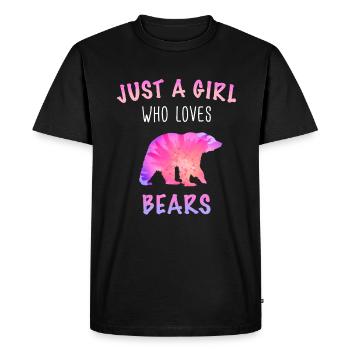 Bear Grizzly Bear Brown Bear Bears - Men's Premium Organic T-Shirt - black - Front - Nico (187cm)