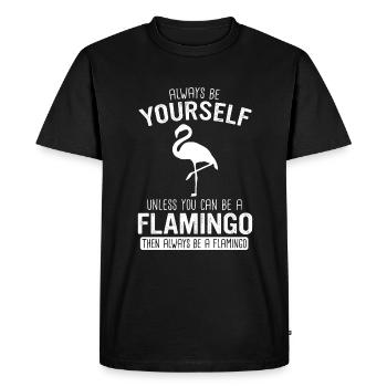 Flamant Rose Animal - T-shirt Premium bio Homme - noir - Devant - Nico (187cm)