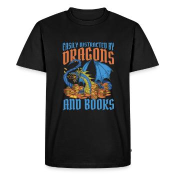 Dragon Mystique Dragon Fantaisie - T-shirt Premium bio Homme - noir - Devant - Nico (187cm)