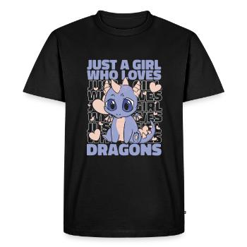 Dragon Mystique Dragon Fantaisie - T-shirt Premium bio Homme - noir - Devant - Nico (187cm)