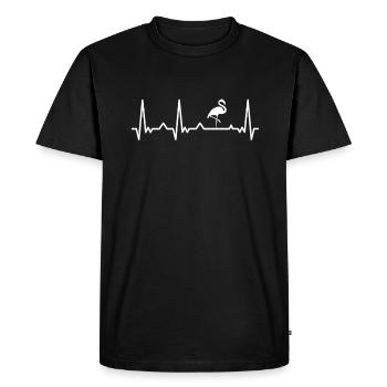 Flamant Rose Animal - T-shirt Premium bio Homme - noir - Devant - Nico (187cm)