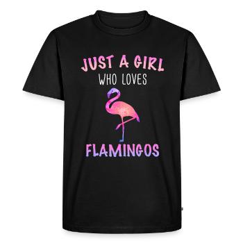 Flamant Rose Animal - T-shirt Premium bio Homme - noir - Devant - Nico (187cm)