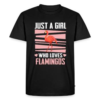 Flamant Rose Animal - T-shirt Premium bio Homme - noir - Devant - Nico (187cm)