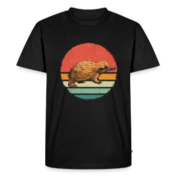 Platypus Animal - Men's Premium Organic T-Shirt - black - Front - Nico (187cm)