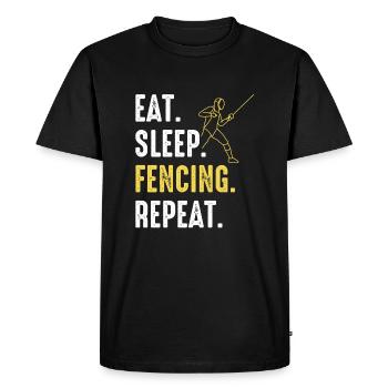 Fencing fencers - Men's Premium Organic T-Shirt - black - Front - Nico (187cm)