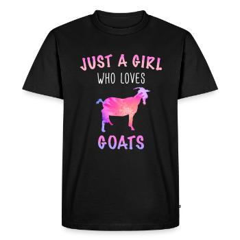 Chèvre Chèvre Chèvre Animal Chèvre - T-shirt Premium bio Homme - noir - Devant - Nico (187cm)