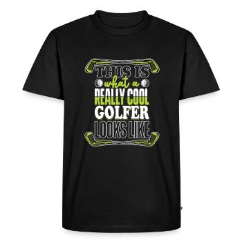 Golf Golf Golf Terrain de golf par Minigolf Sport - T-shirt Premium bio Homme - noir - Devant - Nico (187cm)