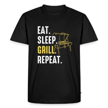 Grill Grillen Griller BBQ Barbecue - T-shirt Premium bio Homme - noir - Devant - Nico (187cm)
