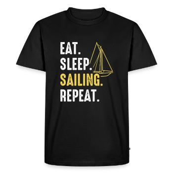 Voilier Capitaine Voile - T-shirt Premium bio Homme - noir - Devant - Nico (187cm)