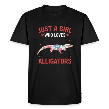 Alligator Crocodile Reptiles Animal Alligators - Men's Premium Organic T-Shirt - black - Front - Nico (187cm)