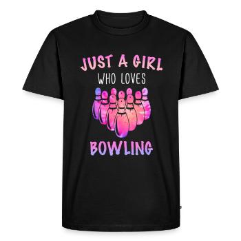 Bowling Bowler Pin Ball Bowling Ball - T-shirt Premium bio Homme - noir - Devant - Nico (187cm)