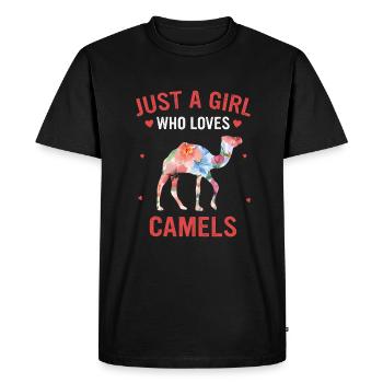 Camel Desert Camels Egypt - Men's Premium Organic T-Shirt - black - Front - Nico (187cm)
