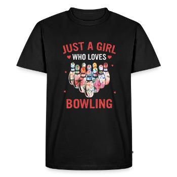 Bowling Bowler Pin Ball Bowling Ball - T-shirt Premium bio Homme - noir - Devant - Nico (187cm)