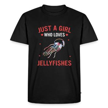 Jellyfish - Men's Premium Organic T-Shirt - black - Front - Nico (187cm)