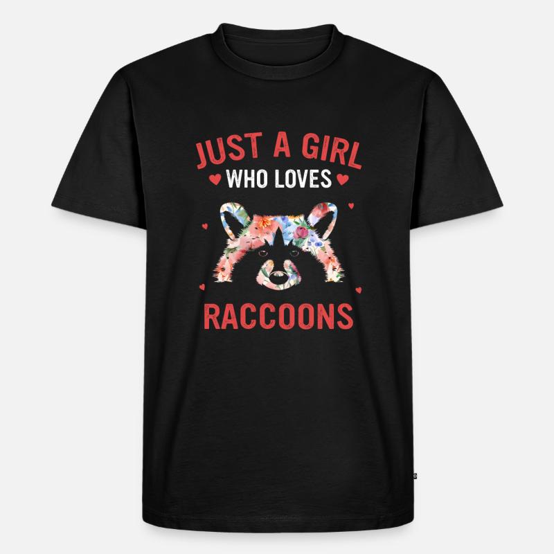 Waschbär - Männer Premium Bio T-Shirt - Schwarz