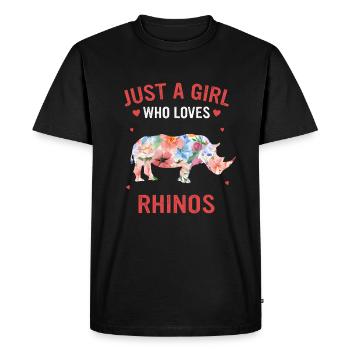 Rhinocéros Rhinocéros - T-shirt Premium bio Homme - noir - Devant - Nico (187cm)