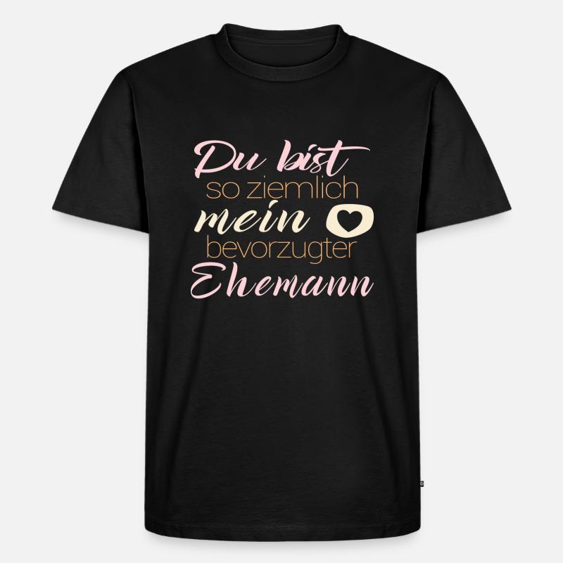Bevorzugter Ehemann Valentinsgeschenk Frau - Männer Premium Bio T-Shirt - Schwarz
