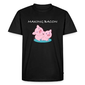 Faire du bacon | Porc, Viande, Grillades, Bière - T-shirt Premium bio Homme - noir - Devant - Nico (187cm)